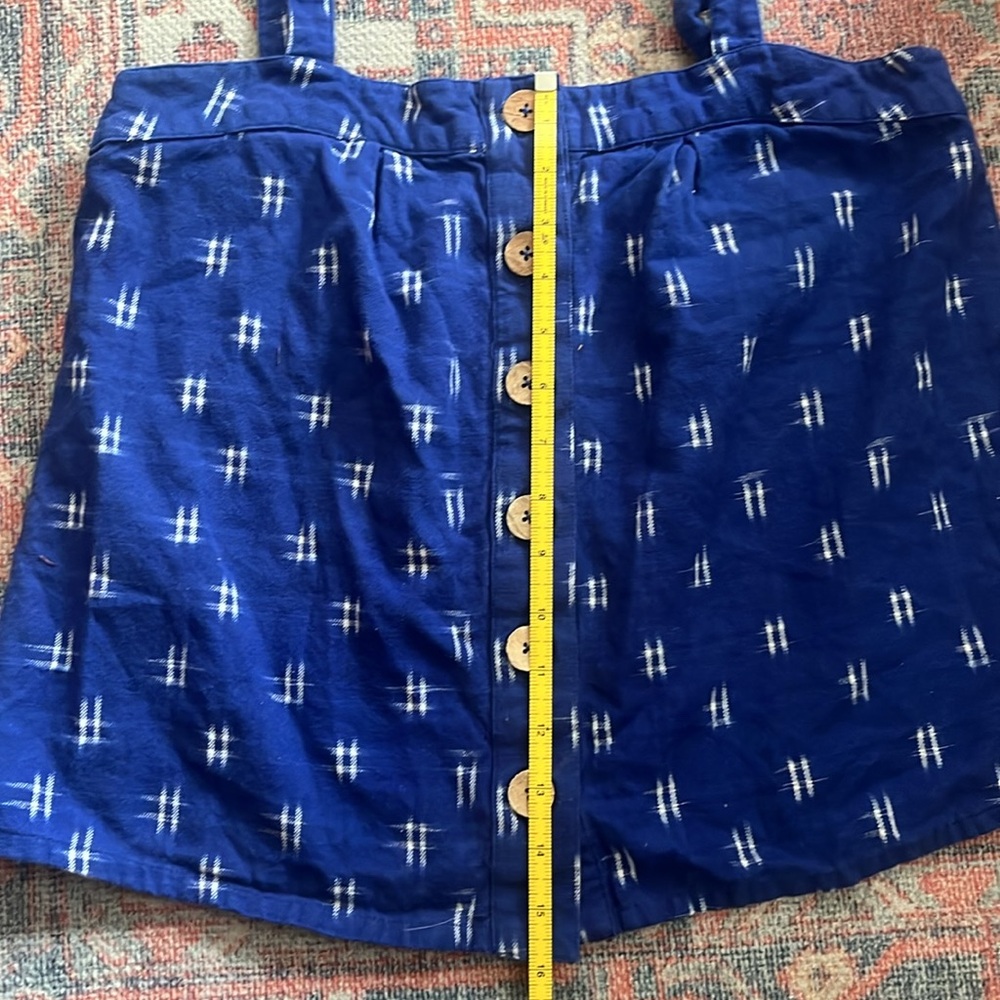 Mata Traders 100% Cotton Ikat Woven Button Up Tank Top - Picture 8 of 8